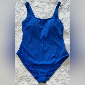 Shade & Shore Royal Blue Textured Swimsuit Size 18 EUC Summer Beach Swimwear
